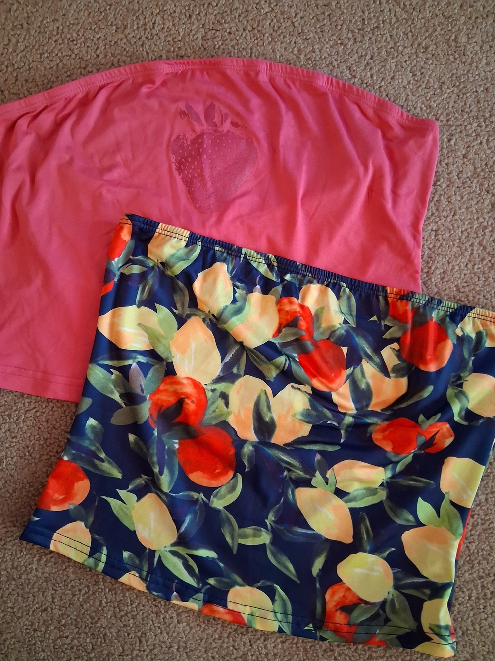 Fruit Themed Tube Tops - 2 Piece Bundle